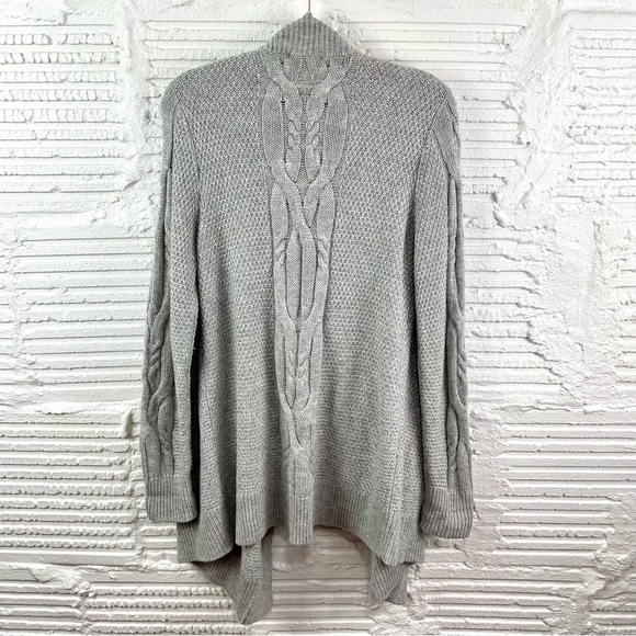 NYDJ Draped Wool Blend Cardigan Gray Size S/M - Picture 6 of 14